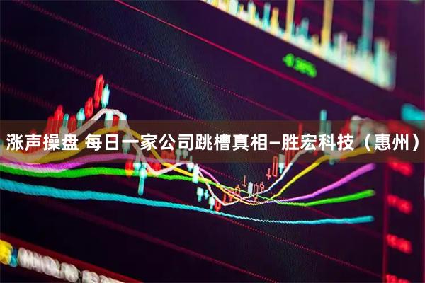 涨声操盘 每日一家公司跳槽真相—胜宏科技（惠州）